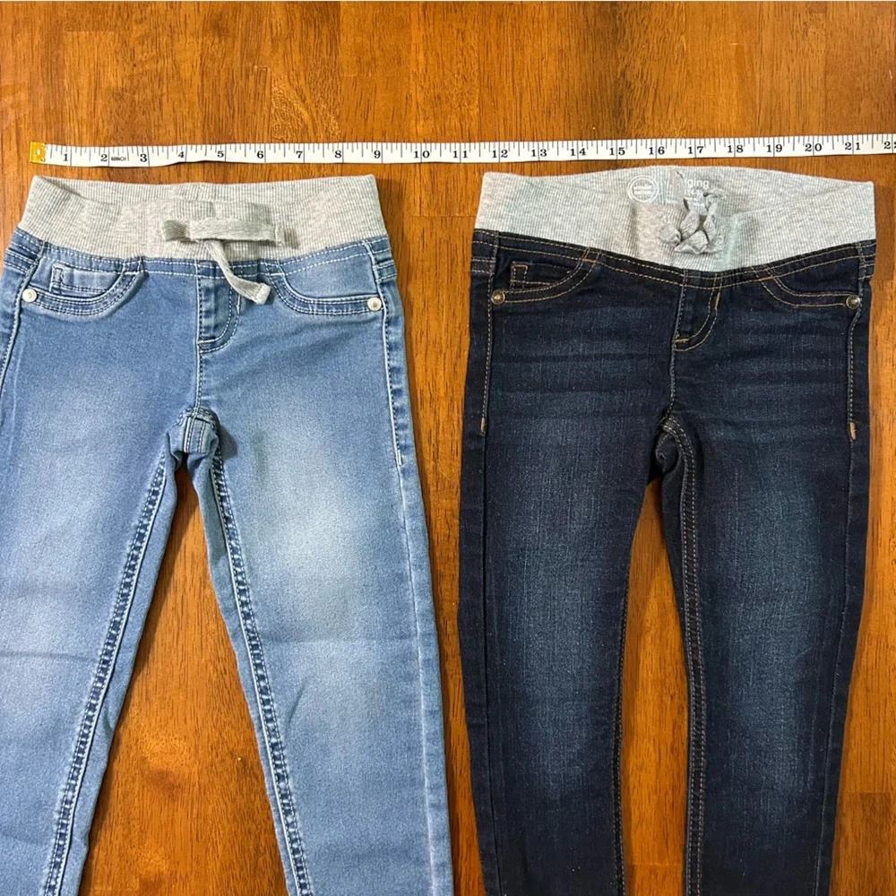 Pull-On Jeggings Bundle | Girl XS (4/5) | Light & Dark Wash Set | Wonder Nation